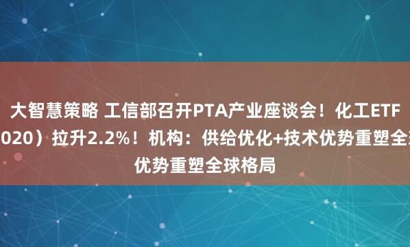 大智慧策略 工信部召开PTA产业座谈会！化工ETF（516020）拉升2.2%！机构：供给优化+技术优势重塑全球格局